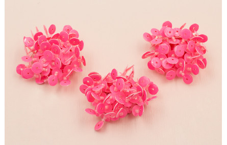 Semi Bola de 45mm de Lentejuelas Fuxia