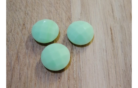 Disco Cristal facetado 11mm Verde opaco