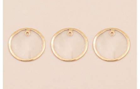 Disco Nacar 24mm bordes dorados