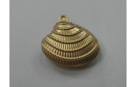 Colgante Almeja 18*15*6mm Dorada