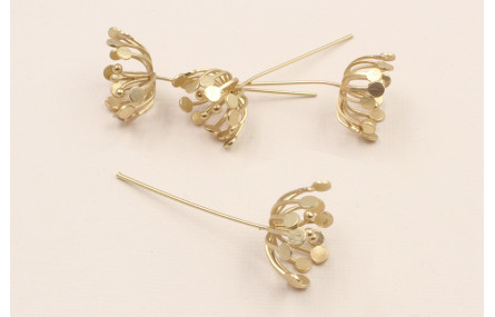 Cuenta Flor grande estambres 20mm diam. O.Mate