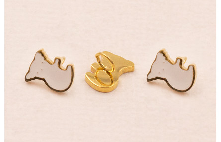 Koala Acero Inoxidable 7mm esmalte Rosa Palo