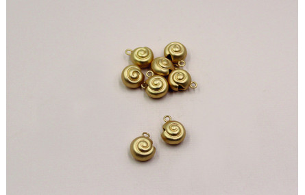 Cogante Caracola 9mm diámetro *7mm Oro Mate