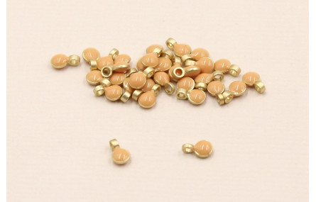 Disco de 3mm con esmalte Rosa  con arandela