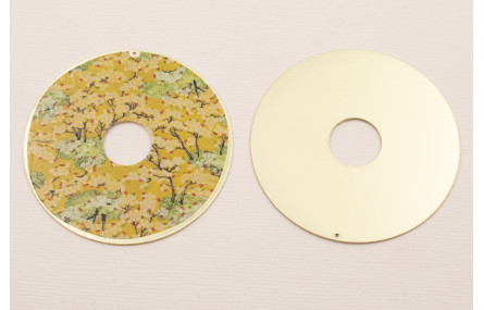 Disco Oro Mate 60mm Estampado Amarillento