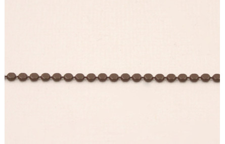 Cadena pastillas esmaltadas 2*1,5*1mm Marrón