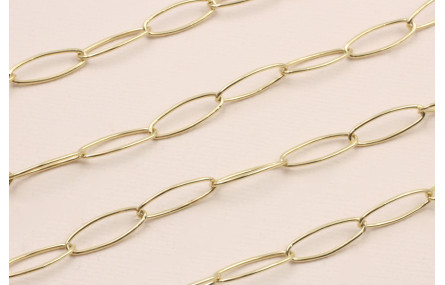 Stainless Steel: Cadena Acero eslabón 18*7mm Oro