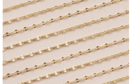 Cadena Micro Ovalo 2,5*1,5mm Dorado Mate