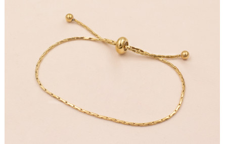 Pulsera Acero Inox. Cordón de 1mm extensible