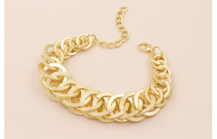 Pulsera completa de Aros 17cms Oro Mate