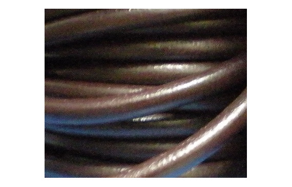 Cuero Marrón redondo 6mm