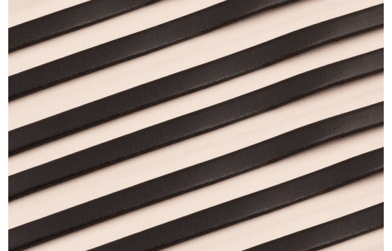 Cuero plano 8mm Negro