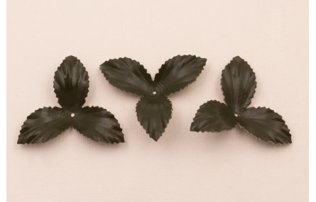 Flor pétalos relieve 45mm diam. Verde Oscuro