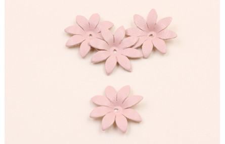Flor Cuero 30mm Rosa