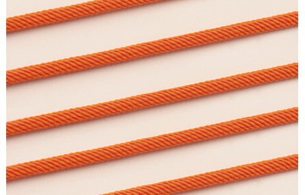 Cordón retorcido trenzado 4mm Color Naranja