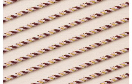 Driza 2mm Hilo Metálico  Rosa, Marrón y Blanco