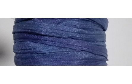 Cinta de seda Natural cosida 5-7mm Azul marino