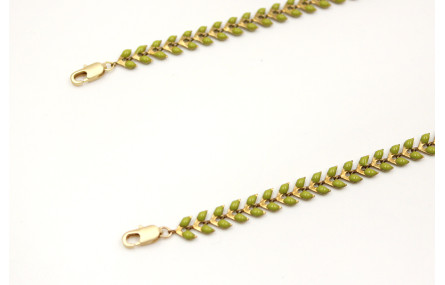 Cuelga mascarilla de cadena de petalos esmaltada v