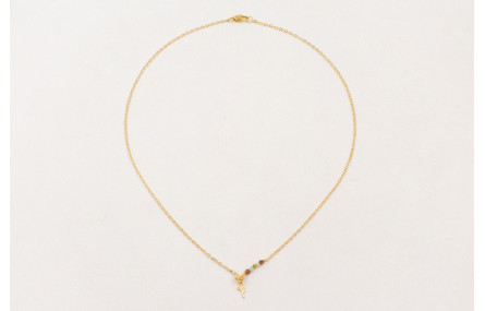 Collar ORO 18K. Cadena eslabón pequeño con colgant