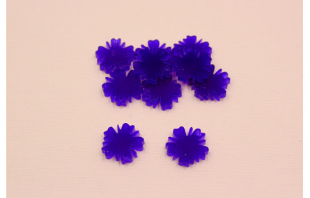 Flor Metacrilato 13mm diámetro Morado