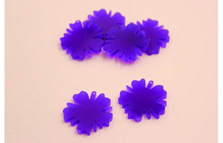 Flor Metacrilato 23mm diámetro Morado