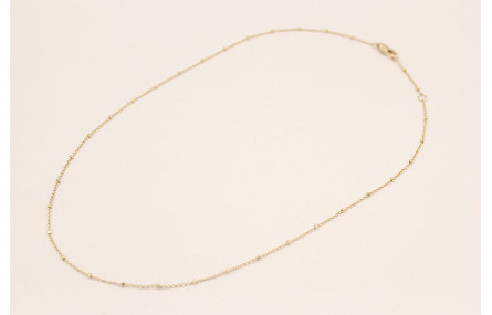 Collar microbola 445*1mm  Baño Oro 18K y 3 micras