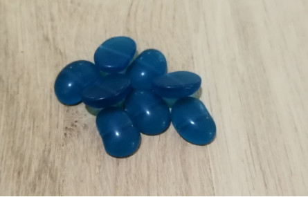 Almohadilla irregular 11*16mm Azul