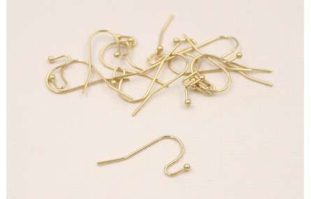 Pendiente gancho 22*12*7mm Baño Oro 18K -3 micras