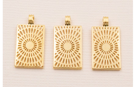 Colgante Sol labarado 20*11  Baño ORO 3M 24K