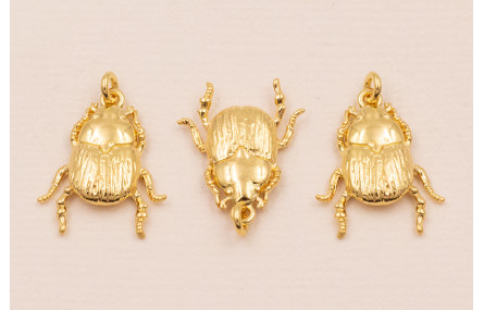 Escarabajo 15*10mm Baño Oro 3M 18K