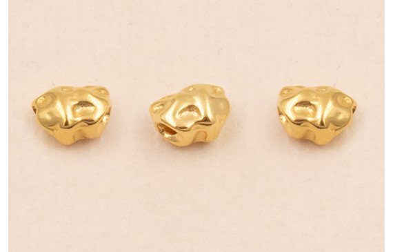 Pieza Irregular 6*5*4mm  Baño Oro 18K 3Micras