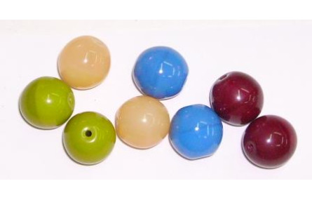 Bola Blanco 14mm opaque Cristal checo 1ª Calidad