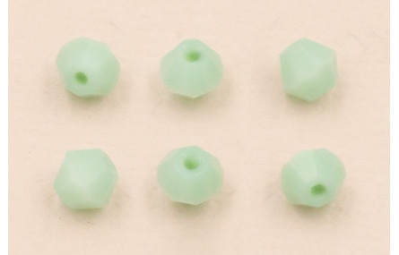 Bicono Facetado de 4mm Color verde claro