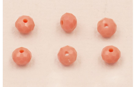 Facetada de 4mm Color Rosa Palo