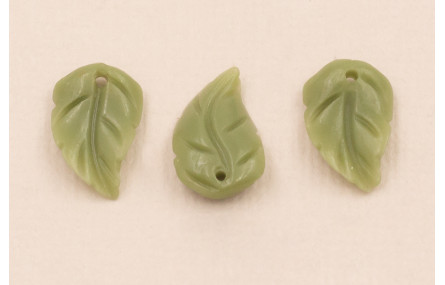 Hoja Resina Coral 15*8mm Verde