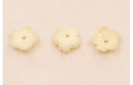 Flor Resina Coral 8mm Diametro Beige