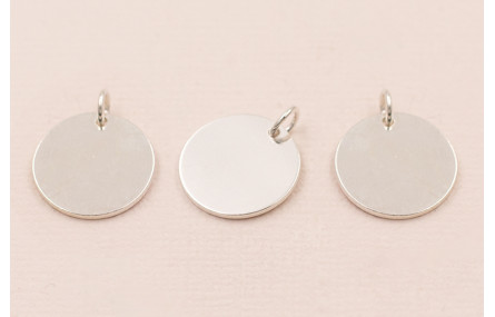 Chapita PLATA 925  de15mm