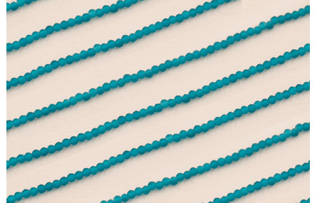 Ristra 36cms de Bola de Piedra de 2mm Azul transp