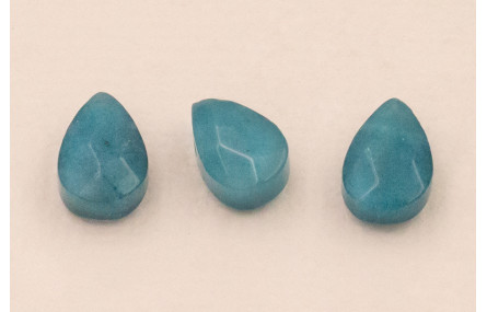 Gota Cuarzo facetado 10*6mm Azul petroleo