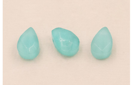 Gota Cuarzo facetado 10*6mm verde Turquesa