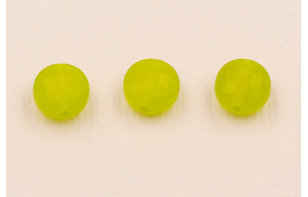 Disco Facetado 10*10*5mm Jade Verde