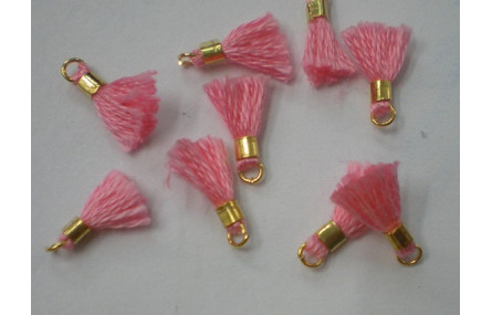 Micro pompon 10mm long. Color Rosa