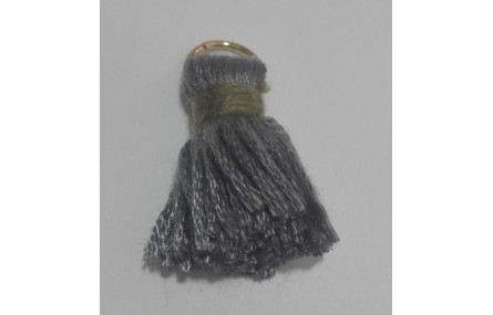 Pompon cordón grueso 25mm Gris-Verde