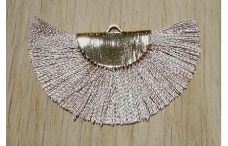 Pendiente abanico 45*25mm Beige