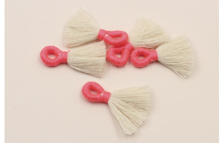 Fleco 35mm blanco y Fuxia