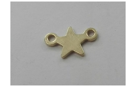 Estrella aro Doble 10*6mm Dorada