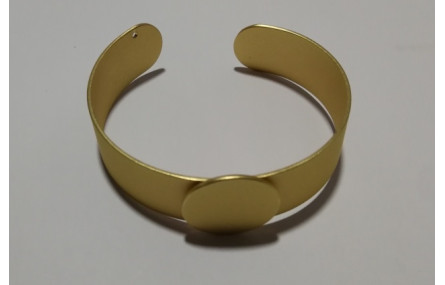 Pulsera 15mm ancho con disco de 20mm Oro Mate