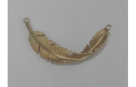 Hoja retorcida 45*9mm oro mate