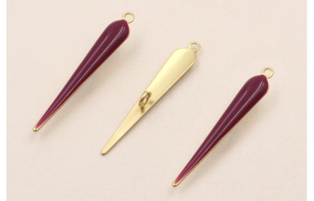 Colgante Cuña esmaltada 23*5mm Cardenal