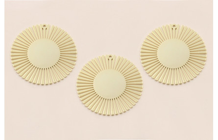 Acero Inox.Disco Sol 35mm diametro Oro